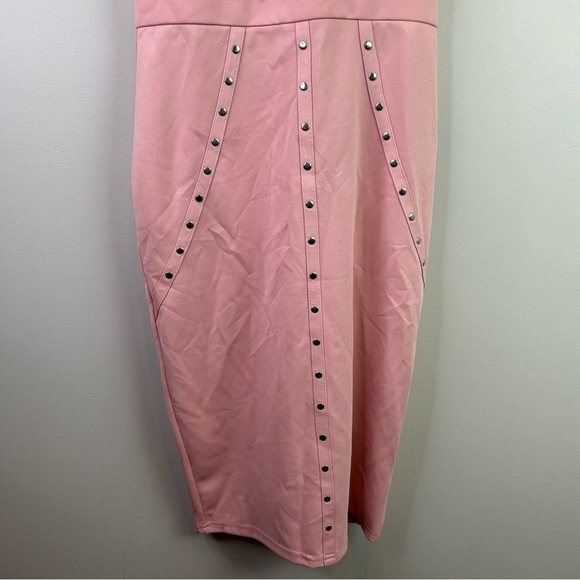 NWT fashion nova secret identity mauve sleeveless dress‎ studs detail size small - Picture 4 of 10